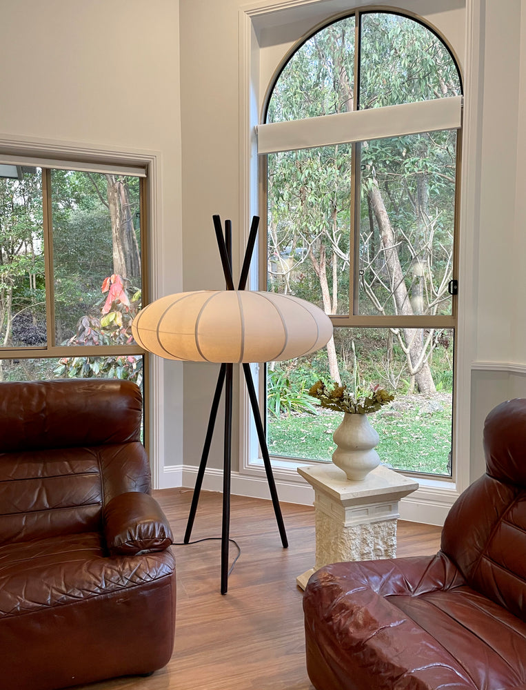 Jimmy Possum 1990s lantern tripod floor lamp