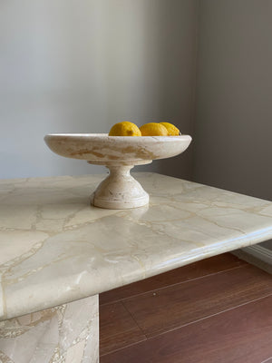 Rose and Cream Marble Fruit Stand