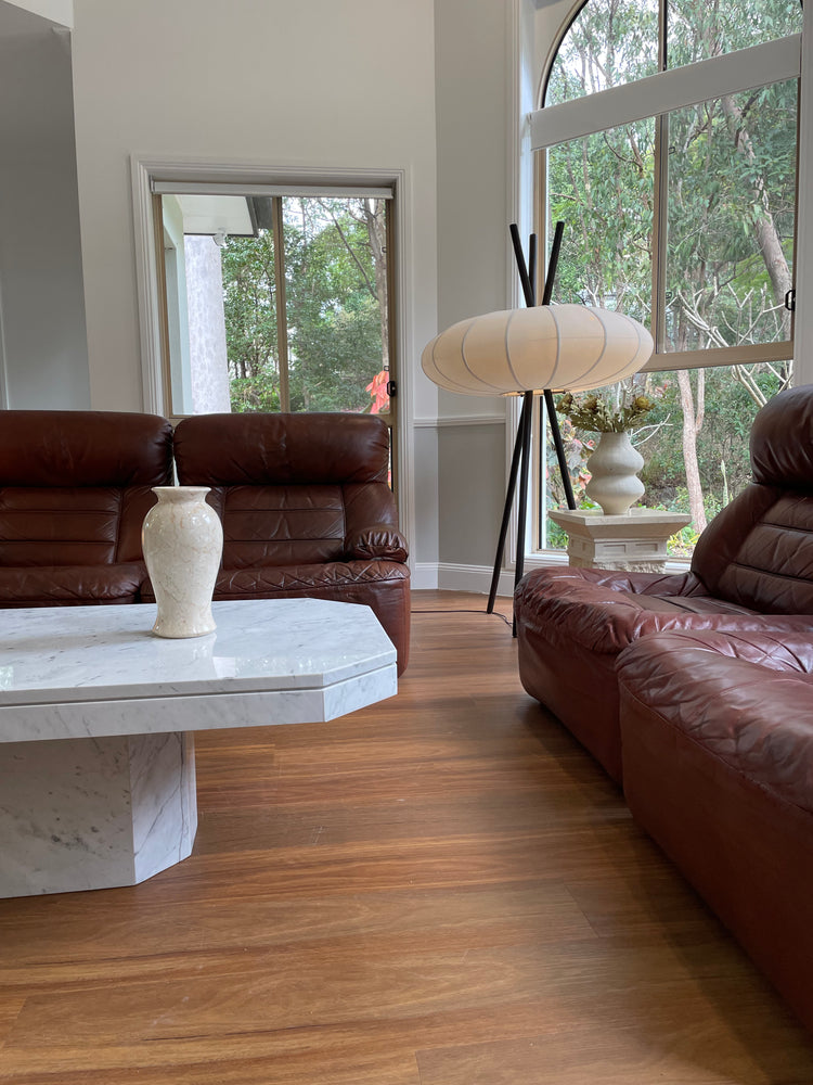 Thick edge Grey and White Marble Coffee Table